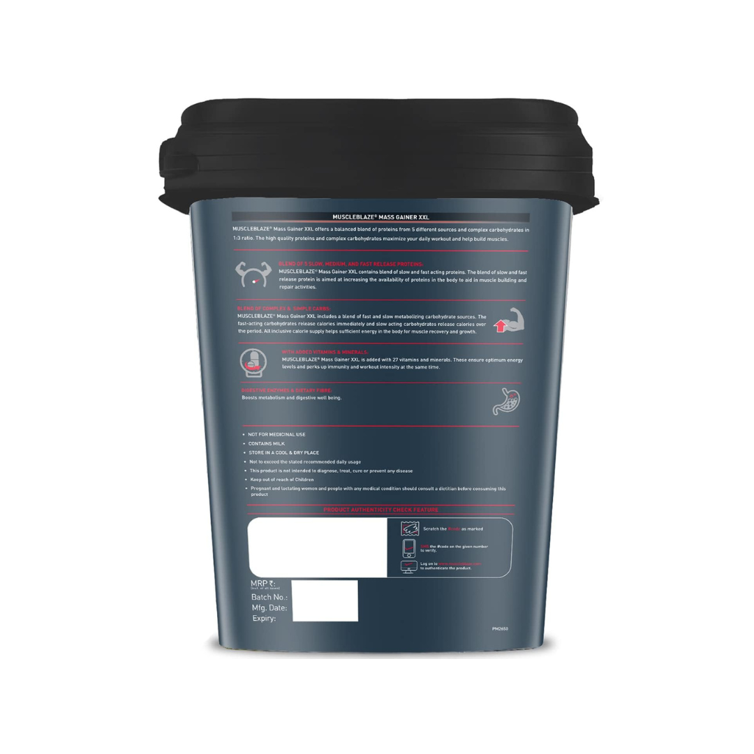 MB MuscleBlaze Mass Gainer XXL (5 kg | 11 lb, 50 Servings)