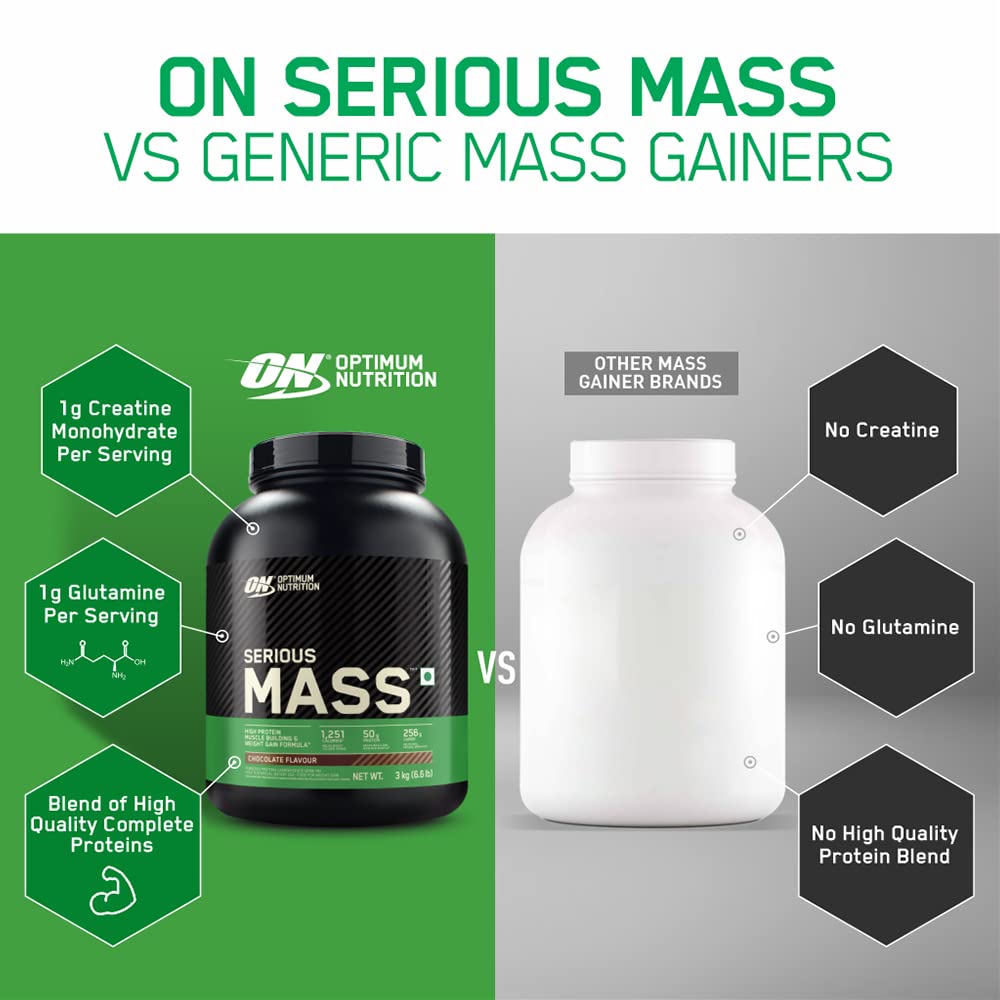 ON Optimum Nutrition Serious Mass, (3 kg | 6.6 lbs, 9 servings)