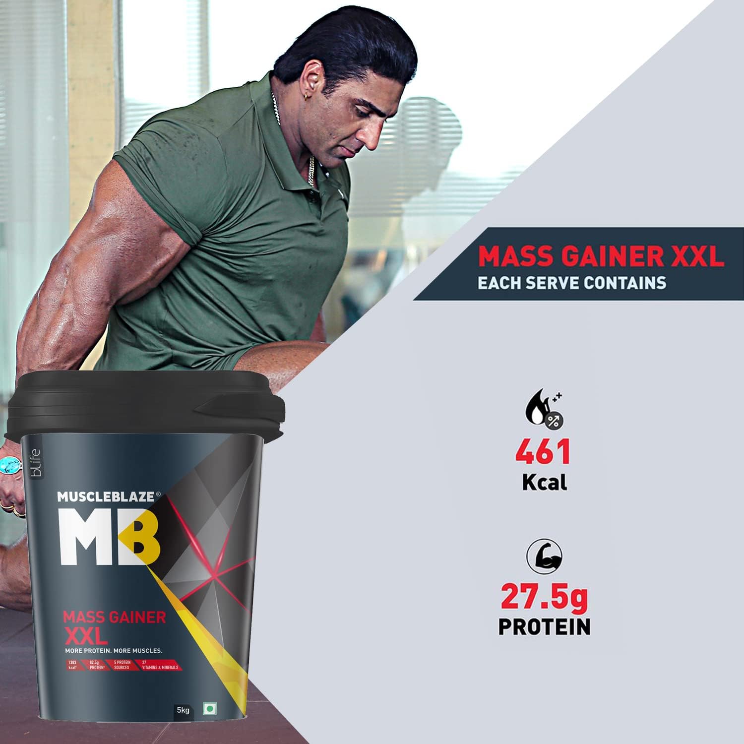 MB MuscleBlaze Mass Gainer XXL (5 kg | 11 lb, 50 Servings)