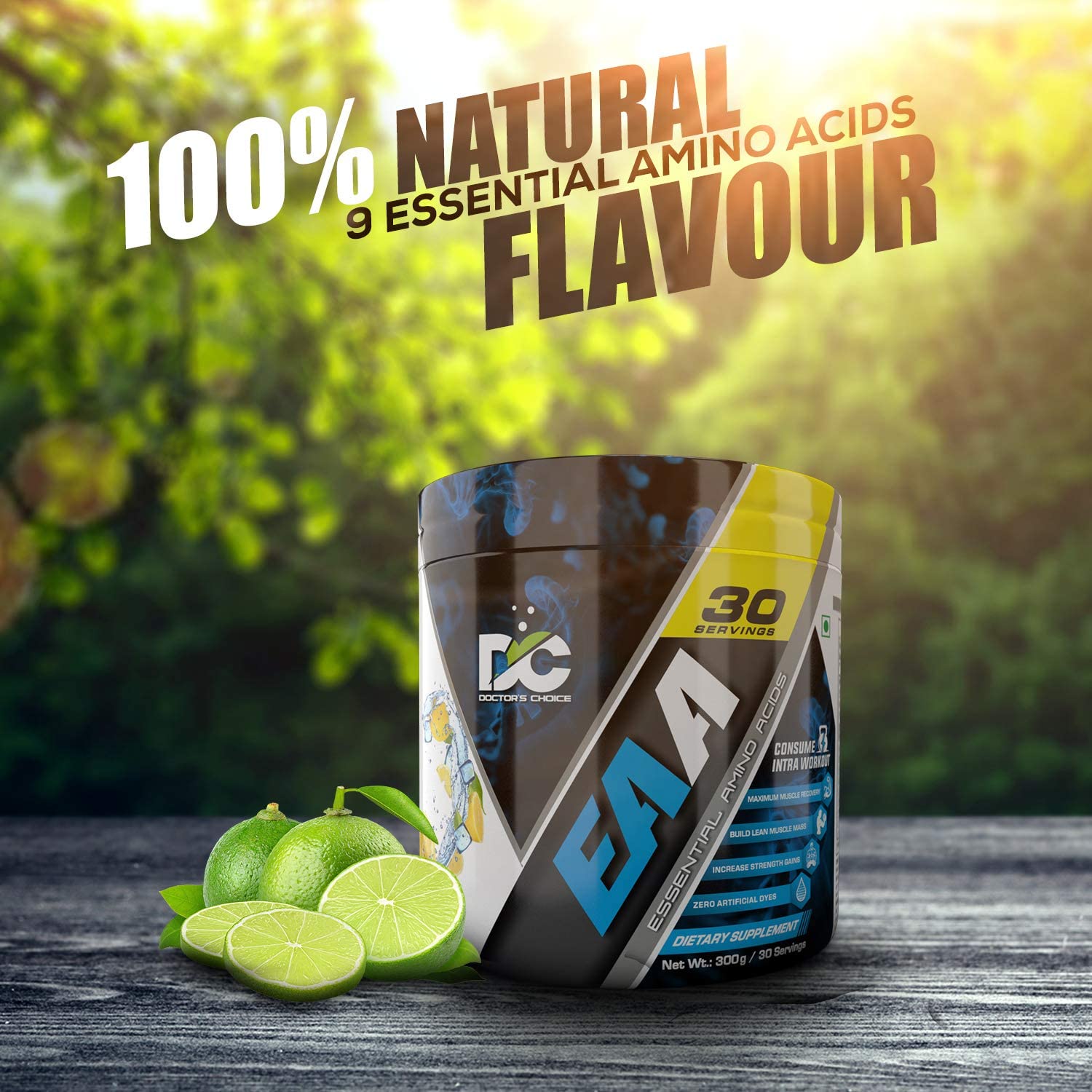 DC EAA (Essential Amino Acids) Doctor's Choice BCAA for Intra-Workout/Post Workout 300grams (30 Servings)