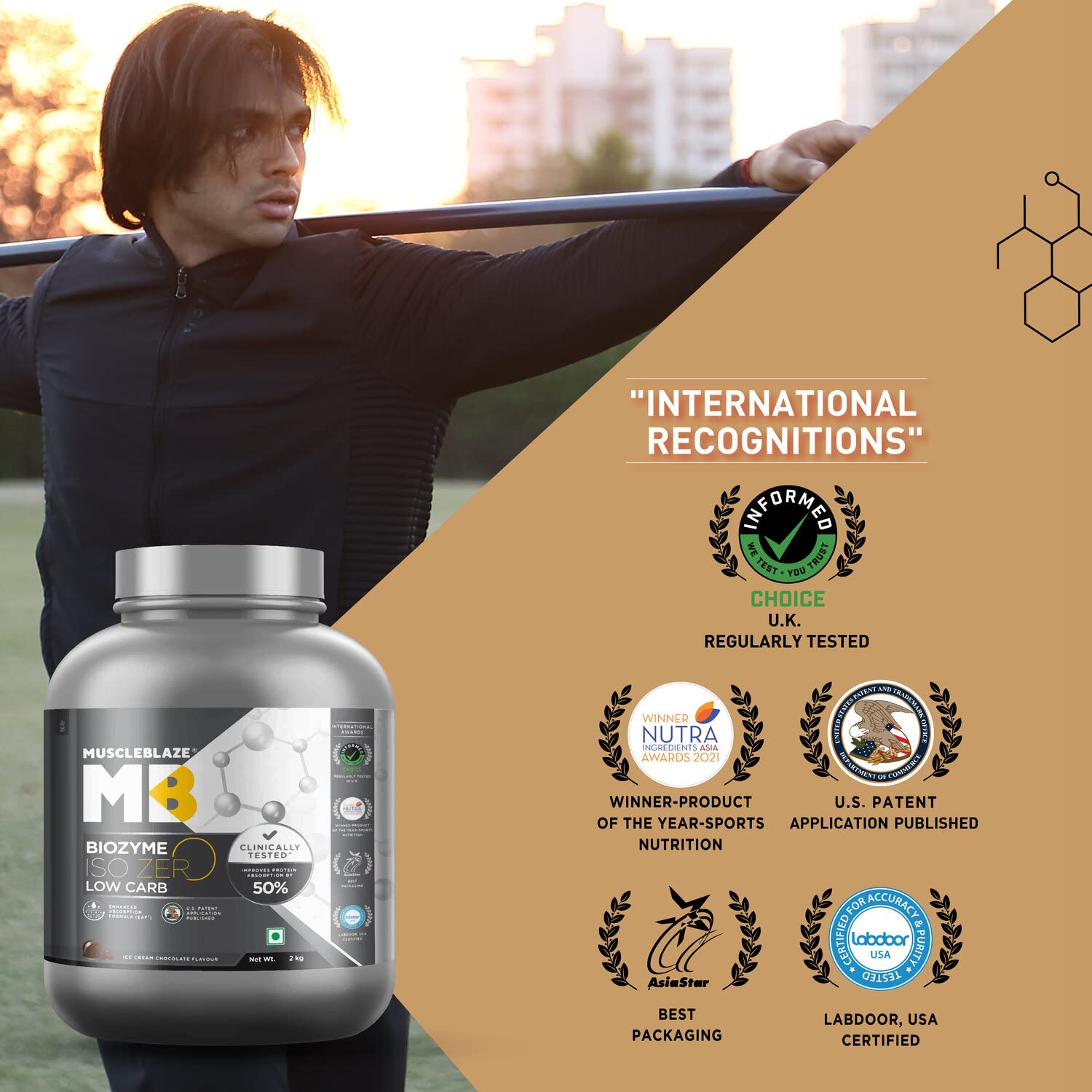 MB MuscleBlaze Biozyme Iso-Zero, Low Carb (2 kg | 4.4 lb, 58 servings)