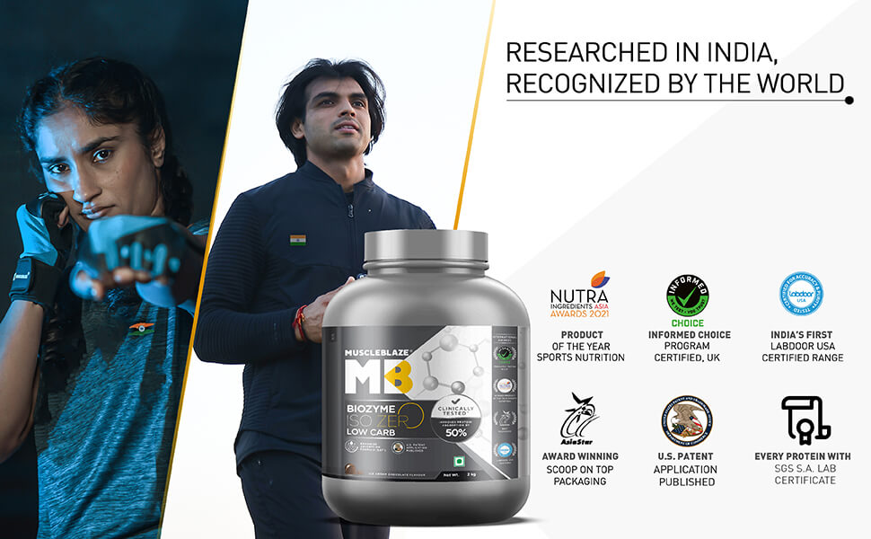 MB MuscleBlaze Biozyme Iso-Zero, Low Carb (2 kg | 4.4 lb, 58 servings)